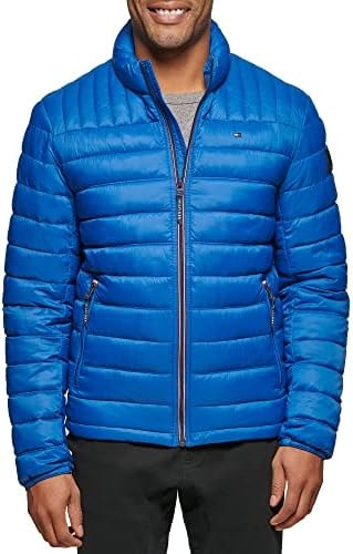 Tommy Hilfiger Men's Ultra Loft Lightweight Packable Puffer Jacket (Standard and Big & Tall), New Royal, 4X-Large