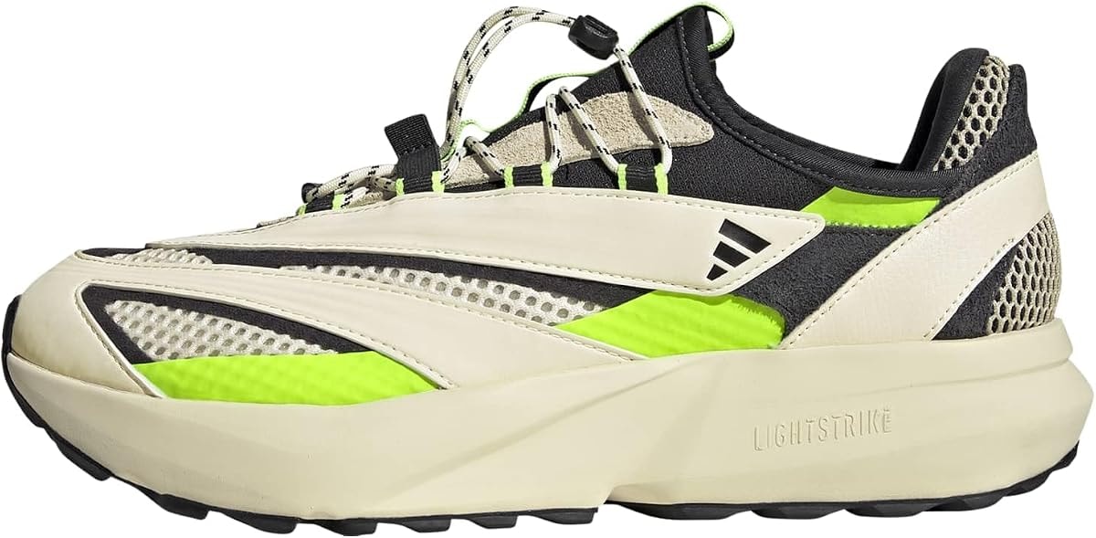 adidas Men's Lightblaze Vista, Chalk White/Black/Lucid Lemon, 10.5