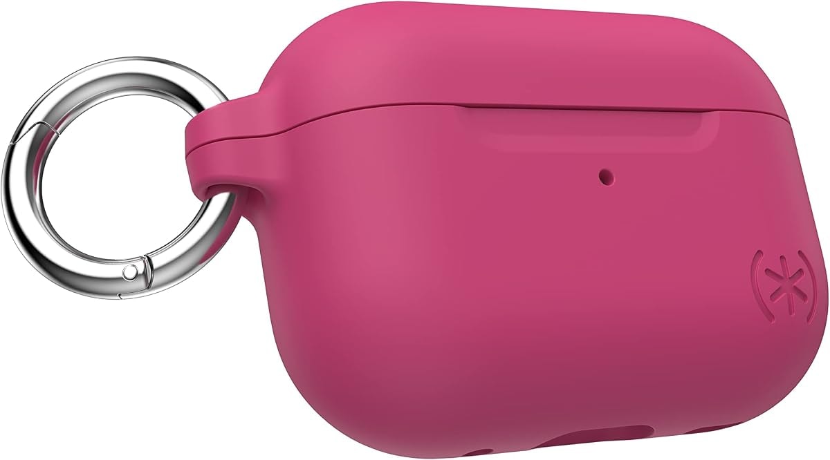 Speck Products Presidio W/Soft Touch for Airpods Pro 2nd/1st Generation Case, Digital Pink/Bright Silver