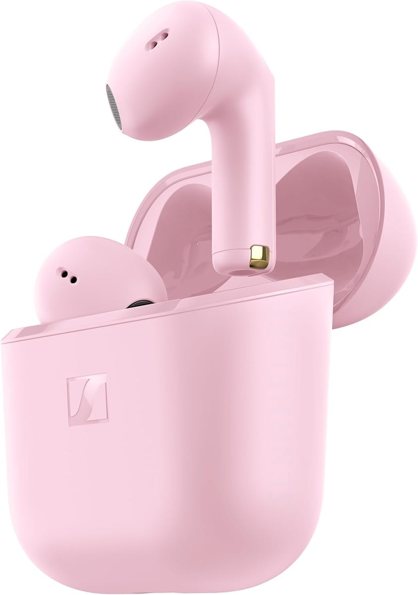 Sennheiser ACCENTUM Open Wireless Earbuds - Open Ear Buds Design, Dynamic Sound & Bluetooth 5.3, IPX4 Splash Protection, 28 Hours Battery Life, USB-C Charging Case, Music, Phone Calls, Travel, Pink