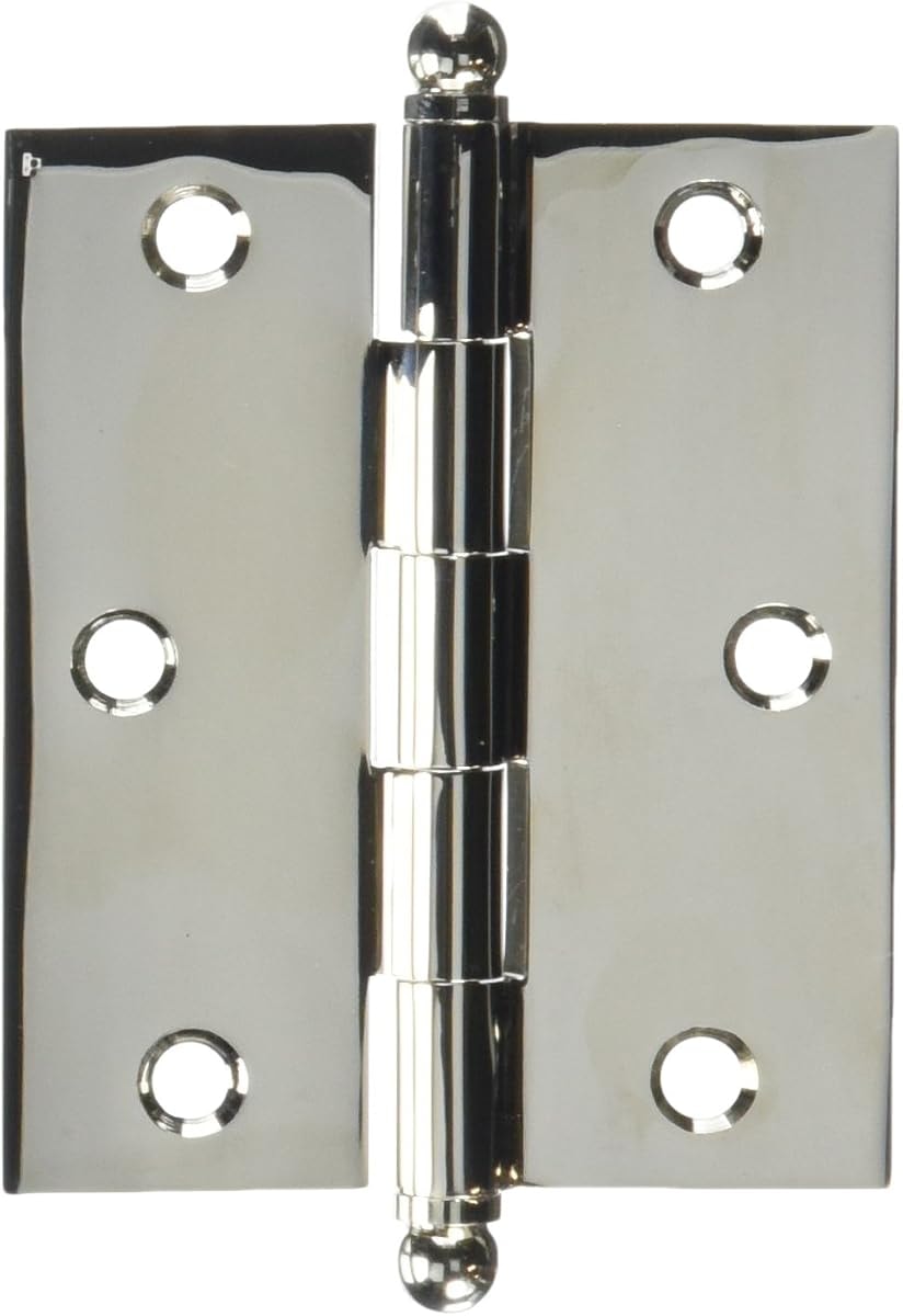 Deltana CH3025U14 Solid Brass 3-Inch x 2-1/2-Inch Cabinet Hinge with Ball Tips
