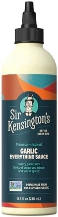 Sir Kensington's Everything Sauce Garlic Dressing Dip and Drizzle Keto Diet & Paleo Diet Certified Dairy Free Gluten Free Non- GMO Project Verified Shelf-Stable 8.3 oz
