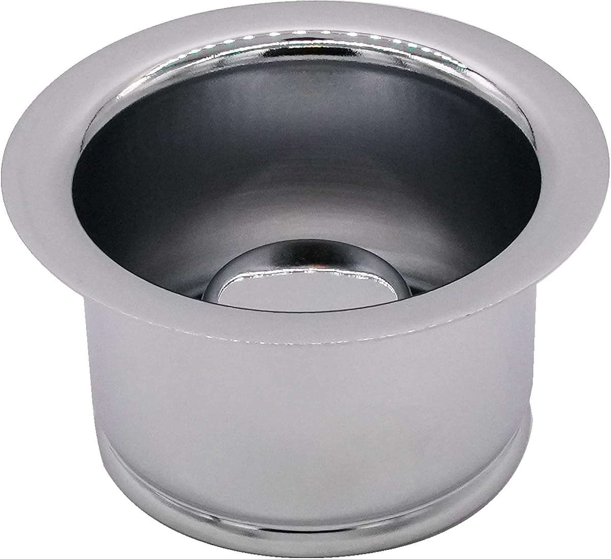 Westbrass R2082-26 3-1/2" Extra-Deep Collar Kitchen Sink Waste Disposal Flange & Stopper, Polished Chrome