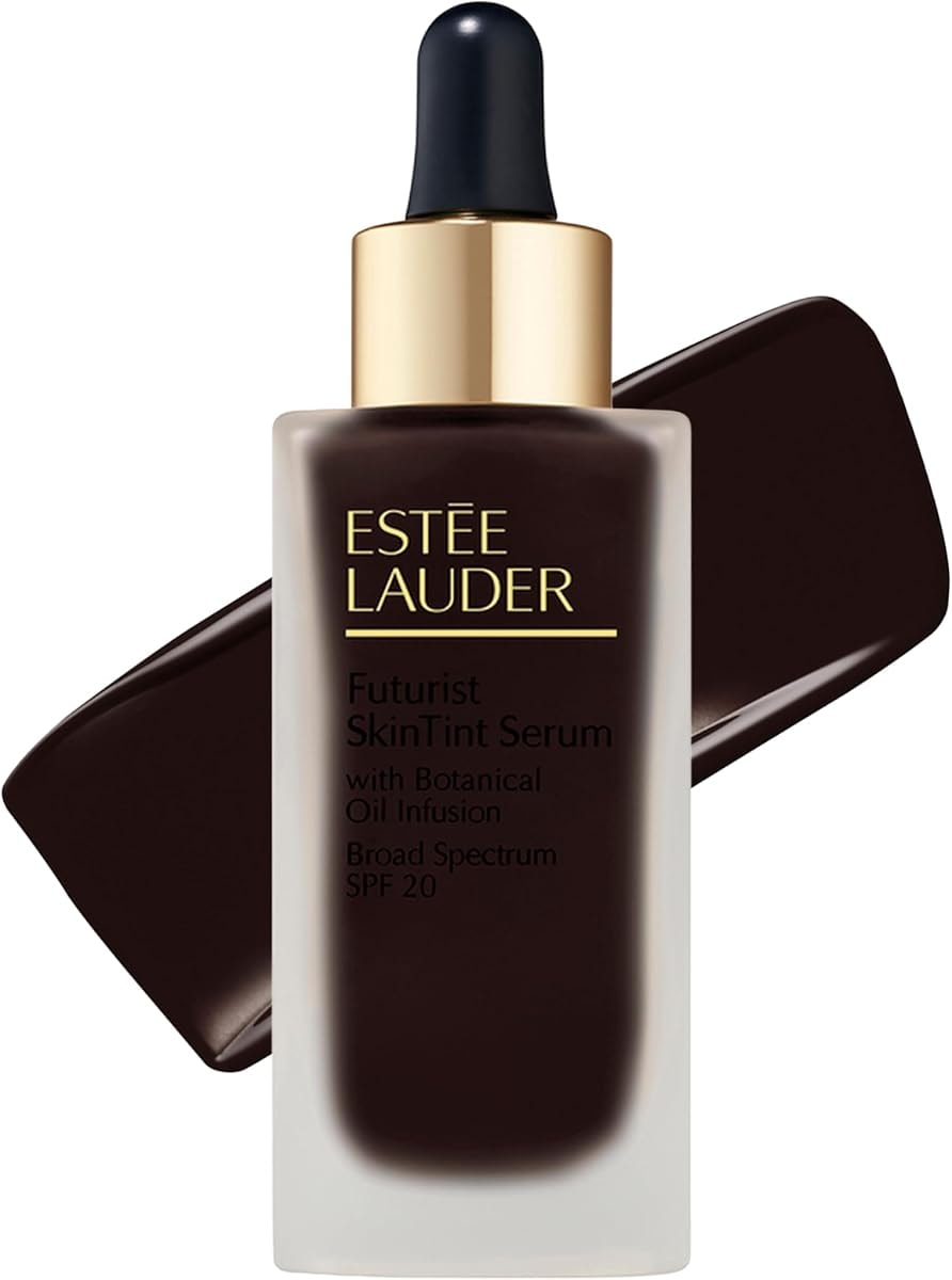 Estée Lauder Futurist Skin Tint Serum Foundation SPF 20 with Glycerin | Light Coverage, 1.0 Fl Oz, 9N1 Ebony