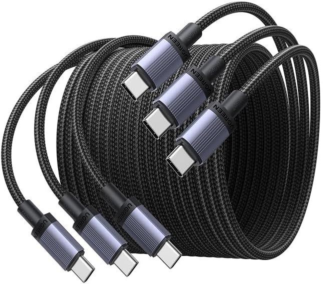 UGREEN 240W USB C Cable 3-Pack, Fast Charging for Laptops & Phones, 6.6ft