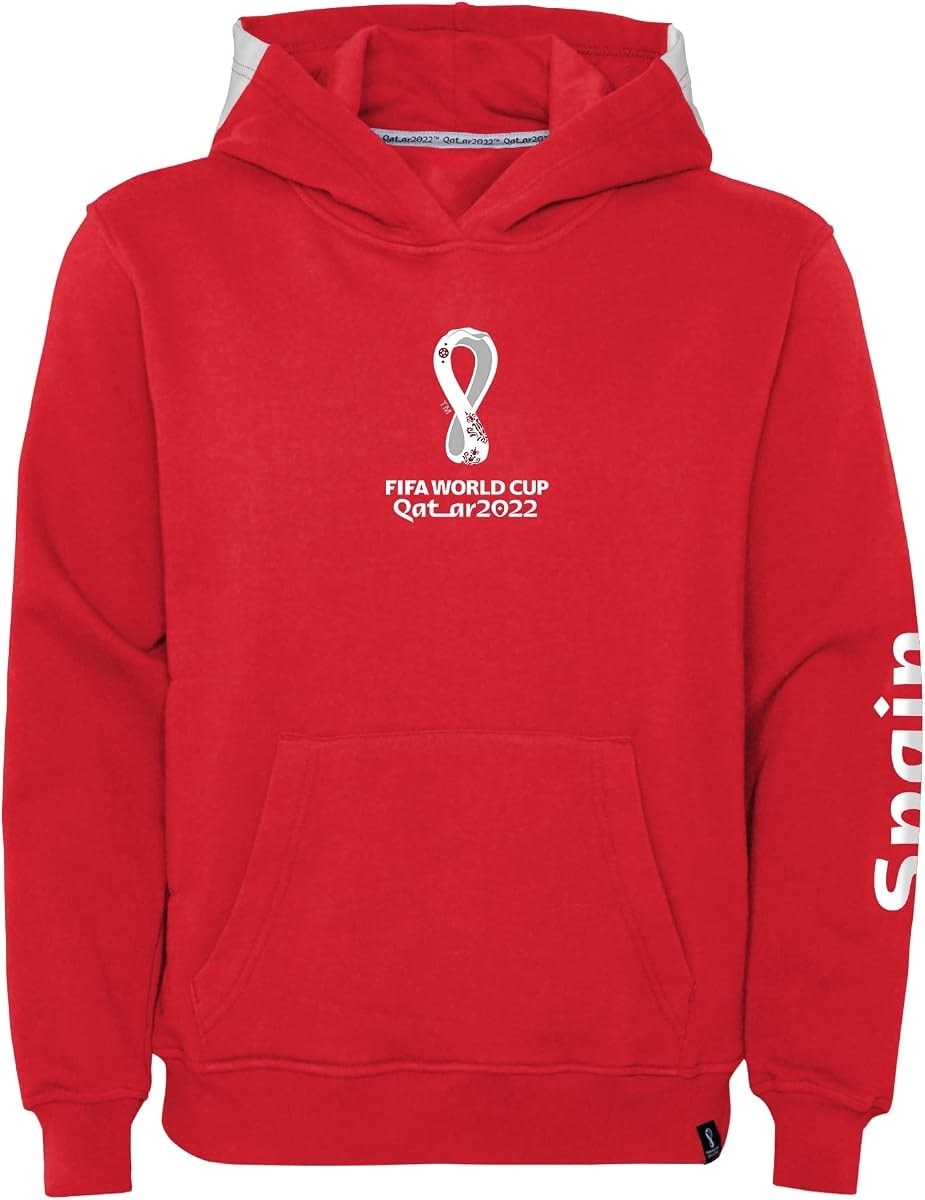 Outerstuff Youth & Kids FIFA World Cup Core Fleece Hood, Red, Youth Girls Medium-10/12
