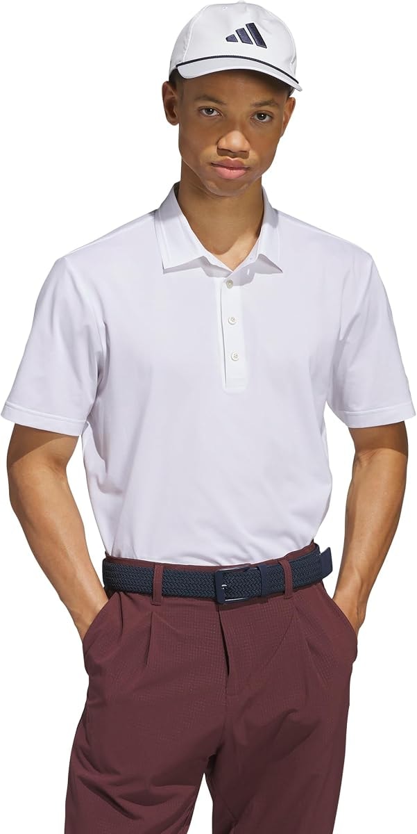 adidas Men's Ultimate365 Tour TWISTKNIT Polo Shirt, White, Small