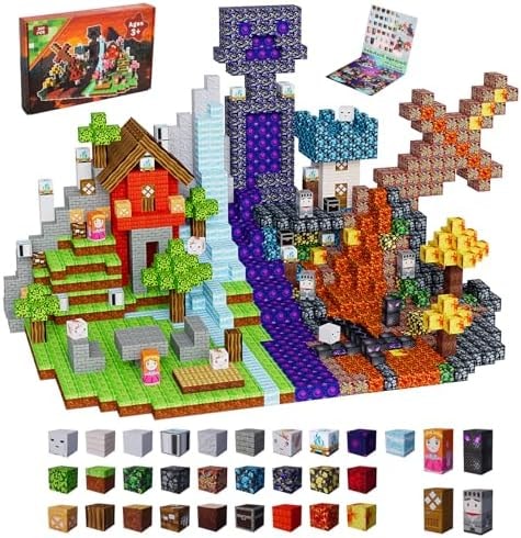 Mileonaim 100PCS Magnetic Blocks Building Toys for Kids Portal Theme