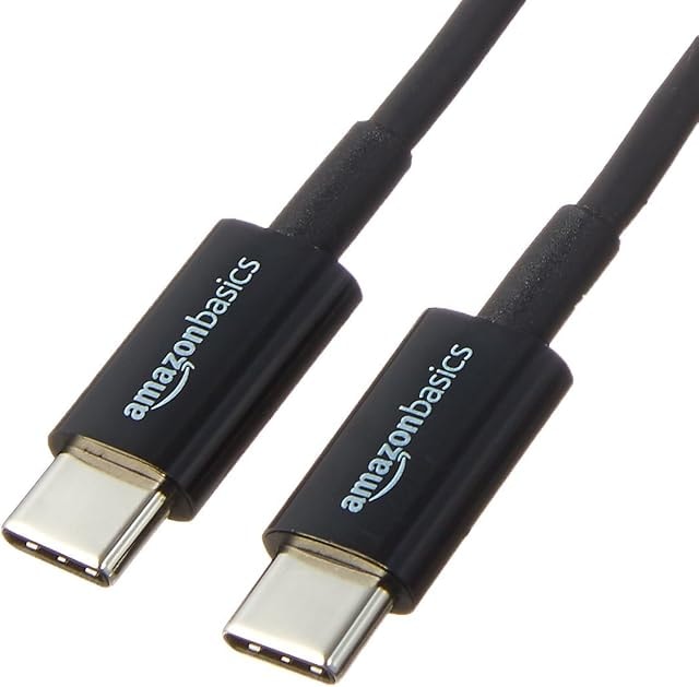 Amazon Basics USB-C to USB-C 2.0 Fast Charging Cable, 480Mbps Data Transfer Speed, USB-IF Certified, for Apple iPhone 16/15, iPad, Samsung Galaxy, Tablets, Laptops, 6 Foot, Black