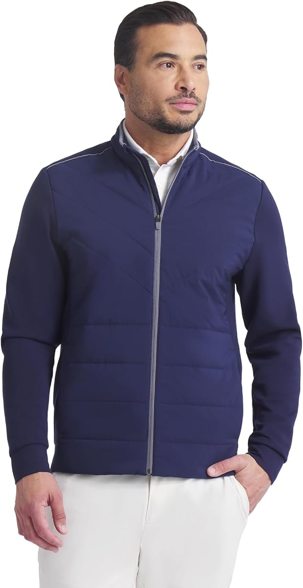 pumagolf CLOUDSPUN FLEECE HYBRID JACKET - BN, DEEP NAVY, 3XL