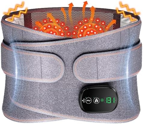 Portable Lower Back Massager with Heat 3 Vibration & Heat for Men and Women