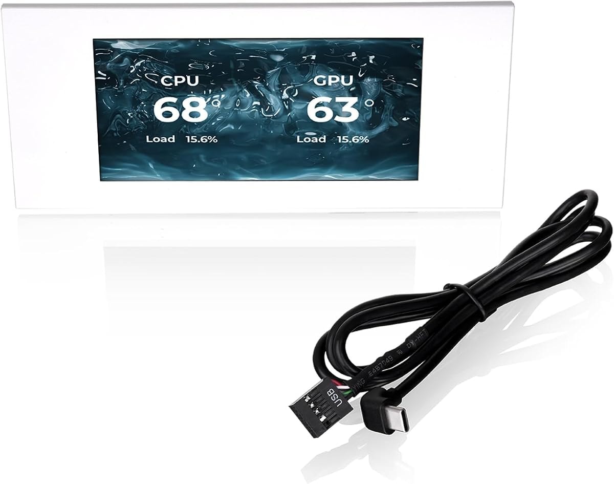 Thermaltake View 600 TG 6.0 Inch LCD Screen Panel Kit; LCD and Panel; 1480x720p; TTRGBPlus 3.0 Supported; Type-C to USB (9-Pin);