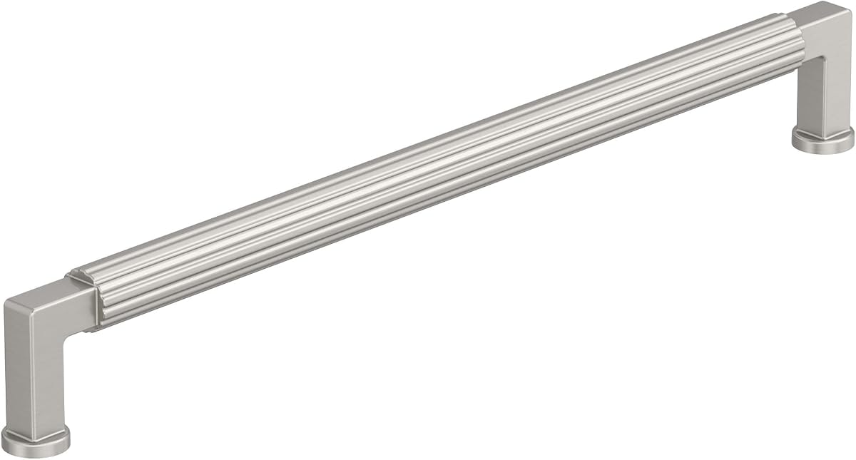 Amerock Ballard 10-1/16 inch (256 mm) Center-to-Center Satin Nickel Cabinet Pull, BP37648G10