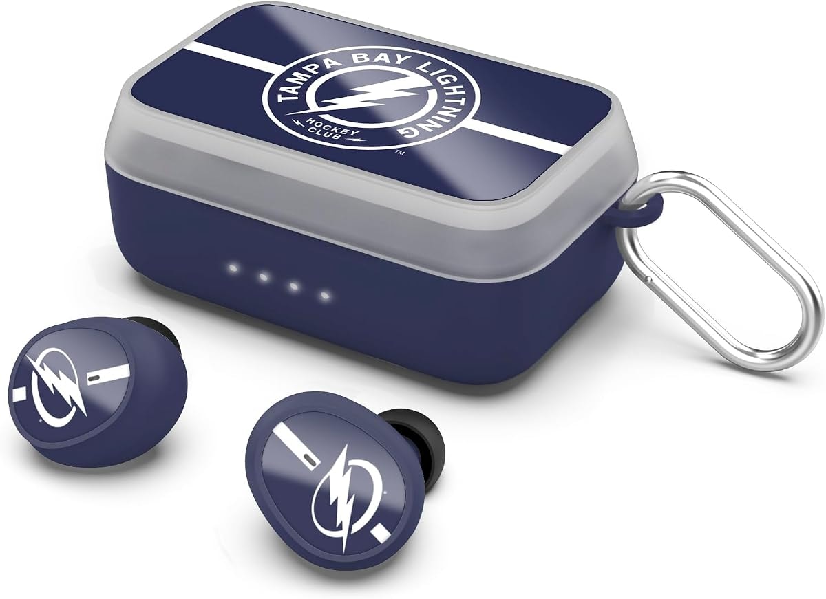SOAR NHL Wireless Sport Earbuds: Comfortable Fit & Convenient Charging, Tampa Bay Lightning