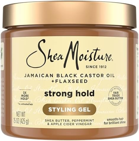 Shea Moisture Strong Hold Styling Gel with Flaxseed 15oz