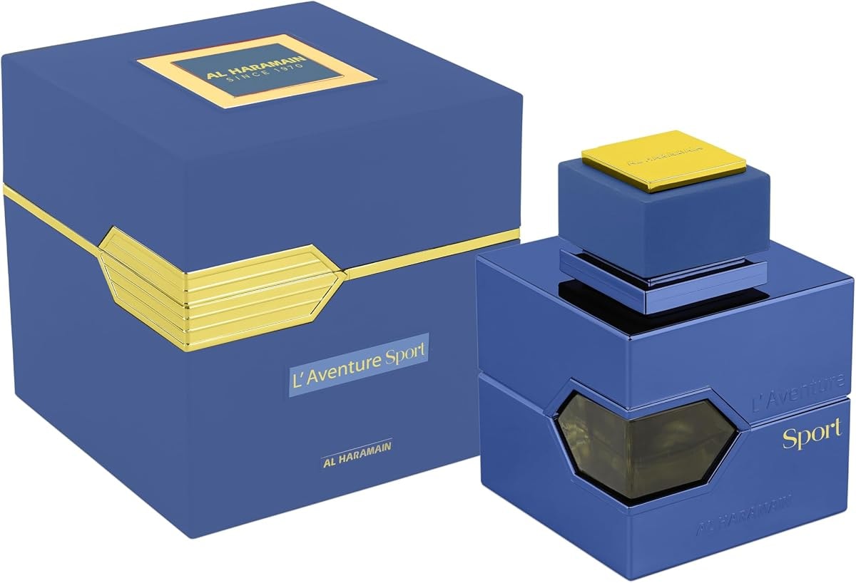 Al Haramain L'Aventure - Sport - Warm Perfume for Men and Women - Women's and Men's Cologne - Spicy Perfume with Bergamot and Mandarin - 3.4 oz