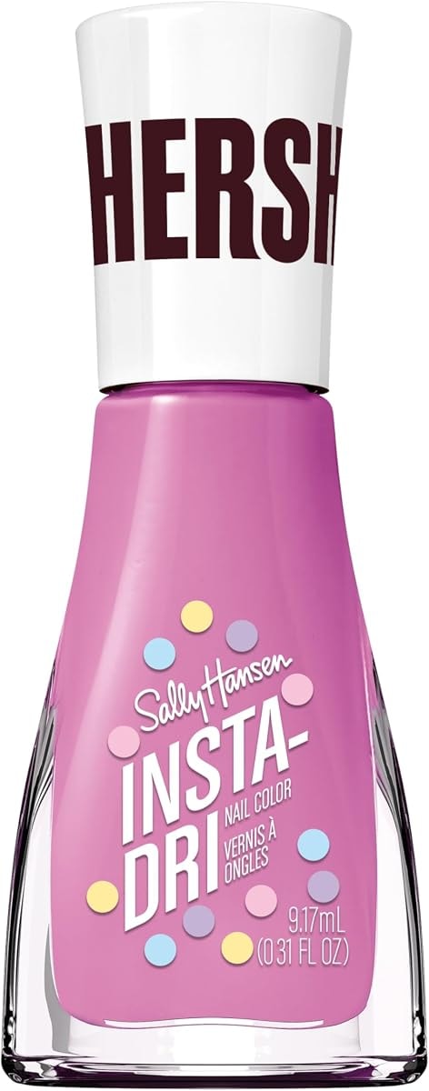 Sally Hansen Insta-Dri Hershey's Cookies 'n' Creme Eggs Nail Polish | Quick Dry, Long Lasting, Streak-Free Shine | Semi-Opaque, Glossy | 780 Springtime Blooms | Purple Pink Nail Color