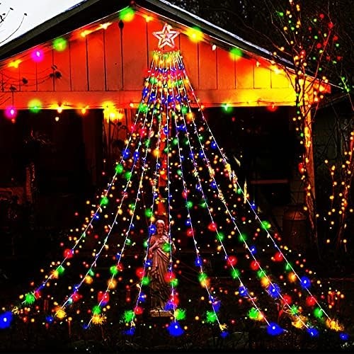 Aokudoni Outdoor Christmas Decorations 12.6 FT Waterfall Christmas Lights