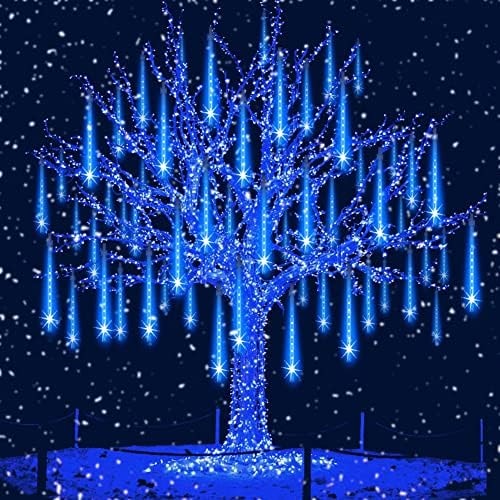 Aukora Christmas Lights Outdoor, UL Certified Blue Meteor Shower Lights