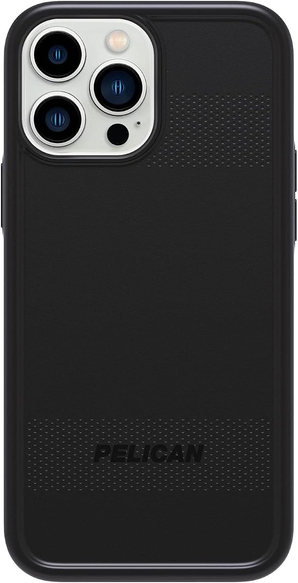 Pelican Protector Series - iPhone 13 Pro Case 6.1" [Wireless Charging Compatible] Anti-Scratch Tech [15FT MIL-Grade Drop Protection] Protective Cover for iPhone 13 Pro - Black