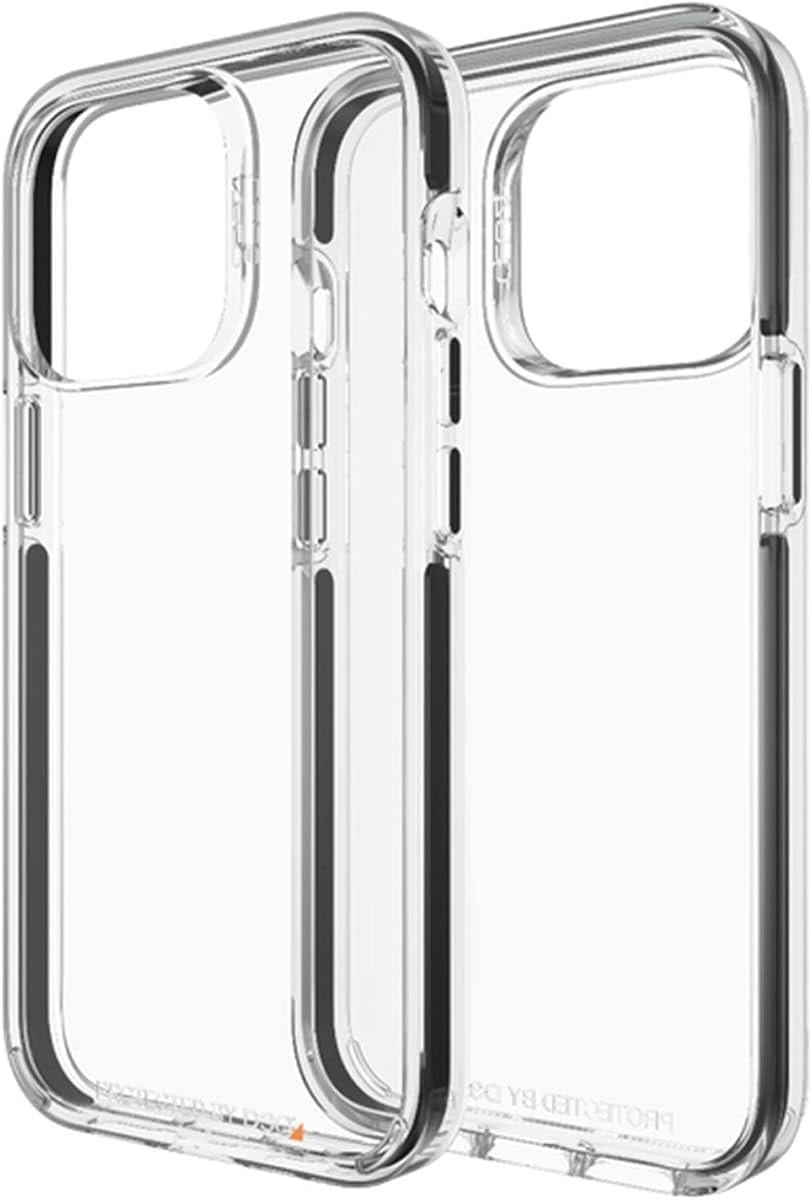 GEAR4 ZAGG Santa Cruz Case - Sleek, Clear Case That Highlights The D3O Protection Material - for Apple iPhone 13 Pro,Black,702008203