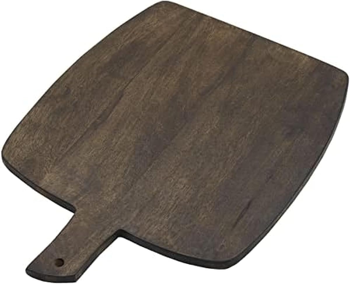 Fitz & Floyd Fitz and Floyd Austin Craft Upton Mango Wood Cheese Charcuterie Serving Board, 18-Inch, Espresso