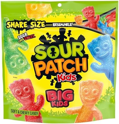 Sour Patch Kids, Big Kids Soft and Chewy Gummy Candy, Share Size, 12 Ounce