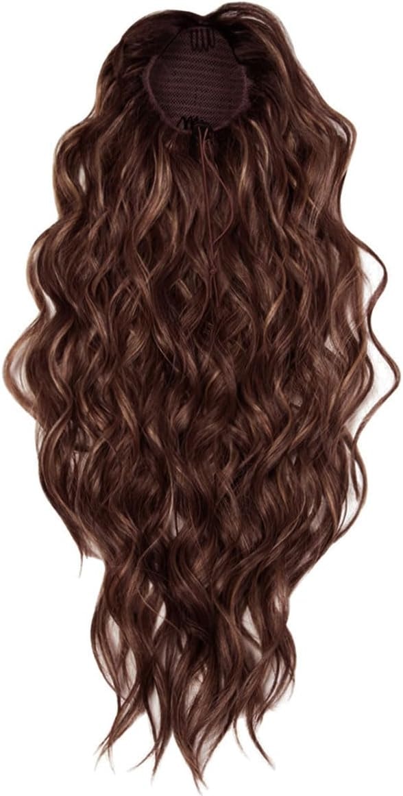 Kim Kimble 26" Trending Waves Pony Hairpiece, Trendy Modern Wavy Ponytail With Built in Claw clip by Hairuwear, MC30/130SS Cherry Cola