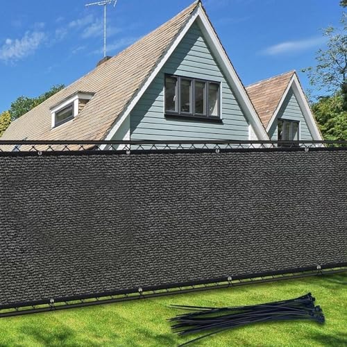 Privacy Screen Fence, TOTU 6ft x 50ft Heavy Duty Shade Net Cover, for Wall Garden Yard Outdoor Home Decoration, Black