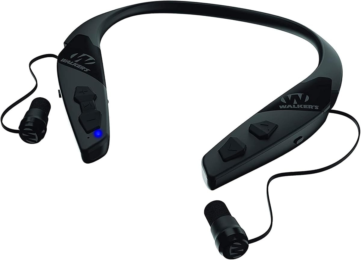Walker's Game Ear Behind The Neck Bluetooth Hearing Enhancer, Black