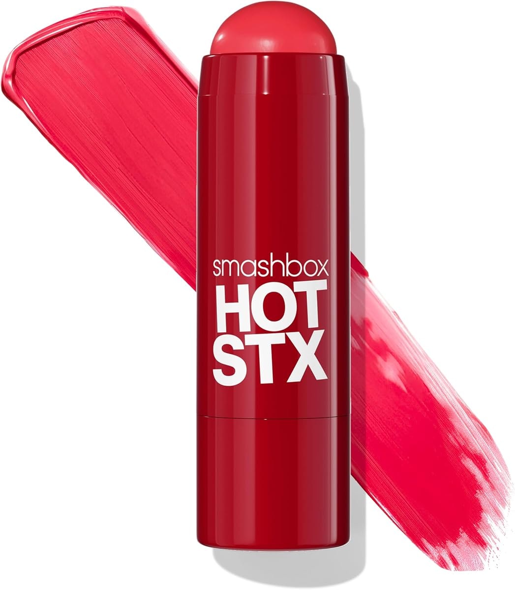 Smashbox Hot STX Blush Stick | Creamy, Blendable Blush Stick with High Pigment Color + Dew Finish, Poppy Pic, 0.17 Ounce