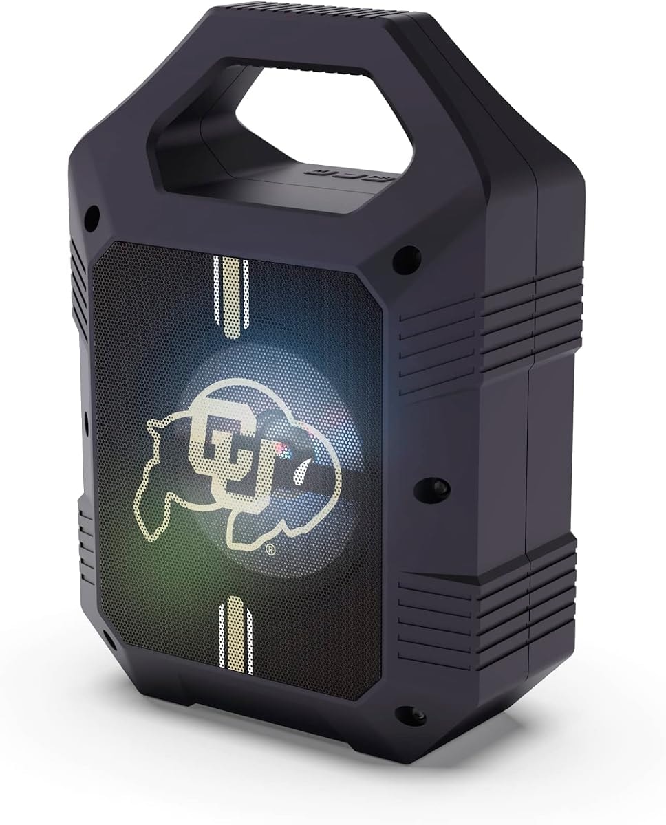 SOAR NCAA ShockBox XL LED Wireless Bluetooth Speaker, Colorado Buffaloes