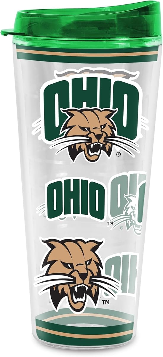 Rico Industries NCAA Ohio Bobcats Double Wall 16oz Tritan Tumbler