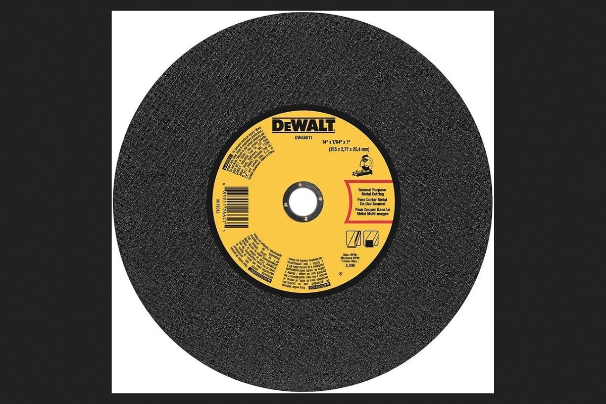 DEWALT Chop Saw Wheel, General Purpose, 14-Inch x 7/64-Inch x 1-Inch (DWA8011)