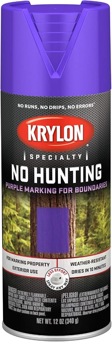 Krylon K02510777 No Hunting Spray Paint Purple