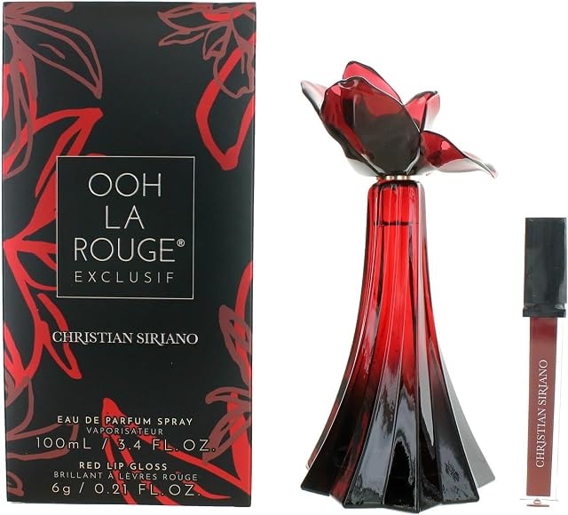 Ooh La Rouge Exclusif by Christian Siriano for Women - 2 Pc Gift Set 3.4 oz EDP Spray, 0.21oz Red Lip Gloss