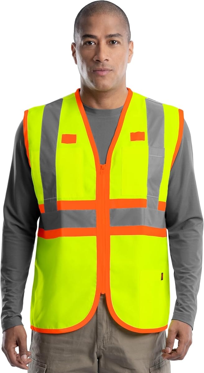 Wrangler Riggs Men’s High Visibility Safety Vest, Safety Yellow, X-Large