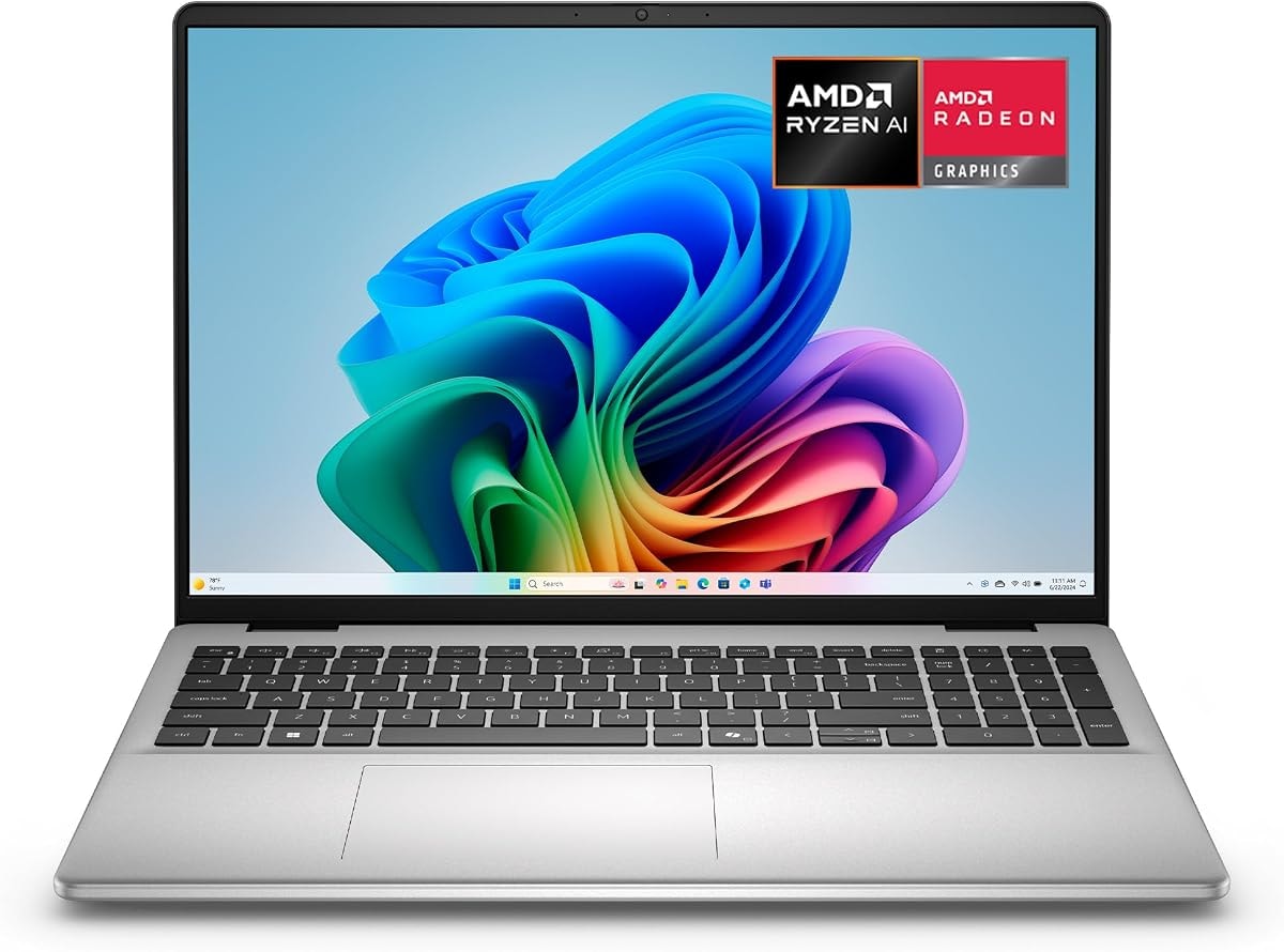 Dell 16 Laptop DC16256-16.0-inch 16:10 2K Touchscreen Display, AMD Ryzen AI 7 350 Processor, AMD Radeon Graphics, 32GB Memory, 1TB SSD, Windows 11 Home, Copilot+, Onsite Service, Platinum Silver