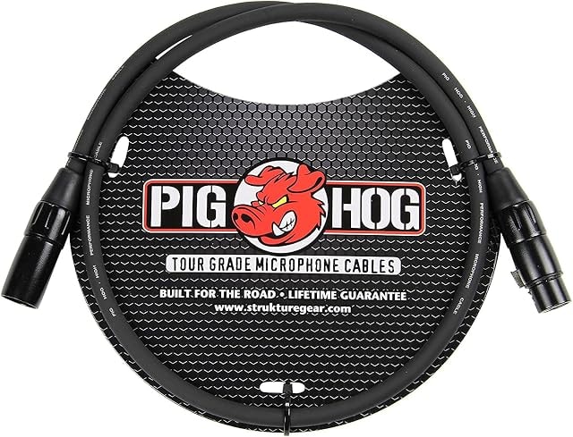 Pig Hog PHM3 High Performance 8mm XLR Microphone Cable, 3 Feet