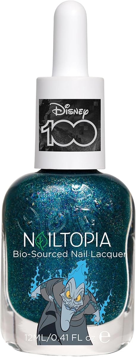 Nailtopia Bio-Sourced Chip Free Nail Lacquer Disney Collection, Hades, 0.41 oz - All Natural - Vegan - Strengthening - Quick-Dry - Long Lasting - Cruelty-Free - Nail Polish