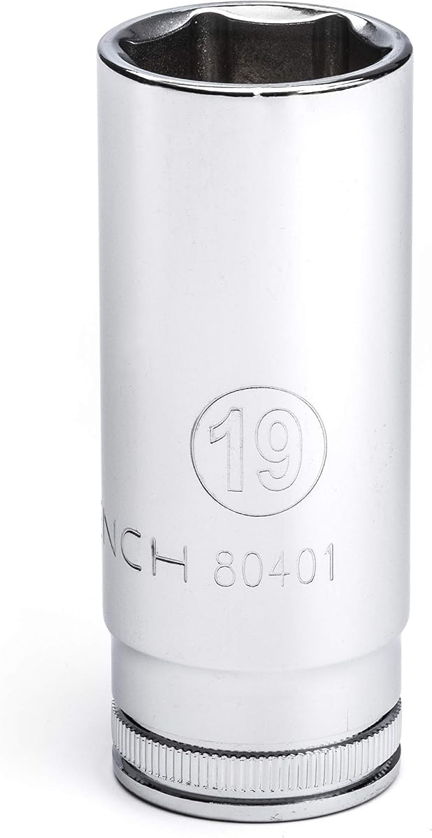 GEARWRENCH 3/8" Drive 6 Point Deep Metric Socket 19mm - 80401