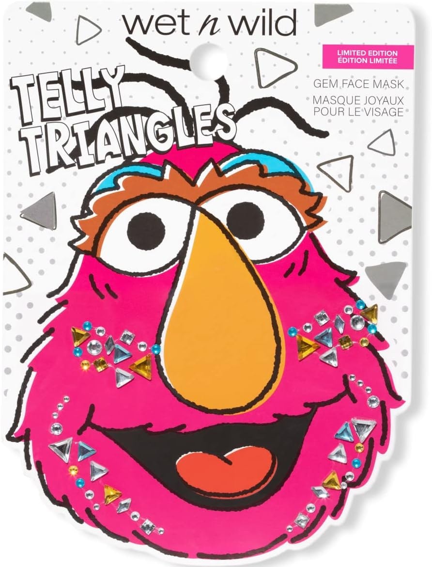 wet n wild x Sesame Street, Telly Triangles Gem Face Masks (Pack of 3)