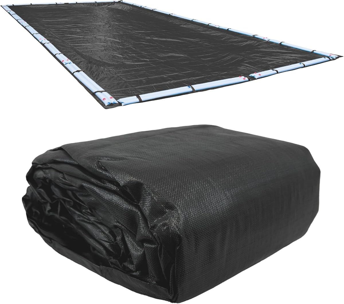 Pool Mate 25 x 50 ft Classic Mesh Black Winter Pool Cover for Inground Pools, 4 ft Overlap (29 x 54 ft Cover Size), 10 x 10 Scrim, 3.1 oz/yd2, 10-Year Warranty, Style: 382550R-PM