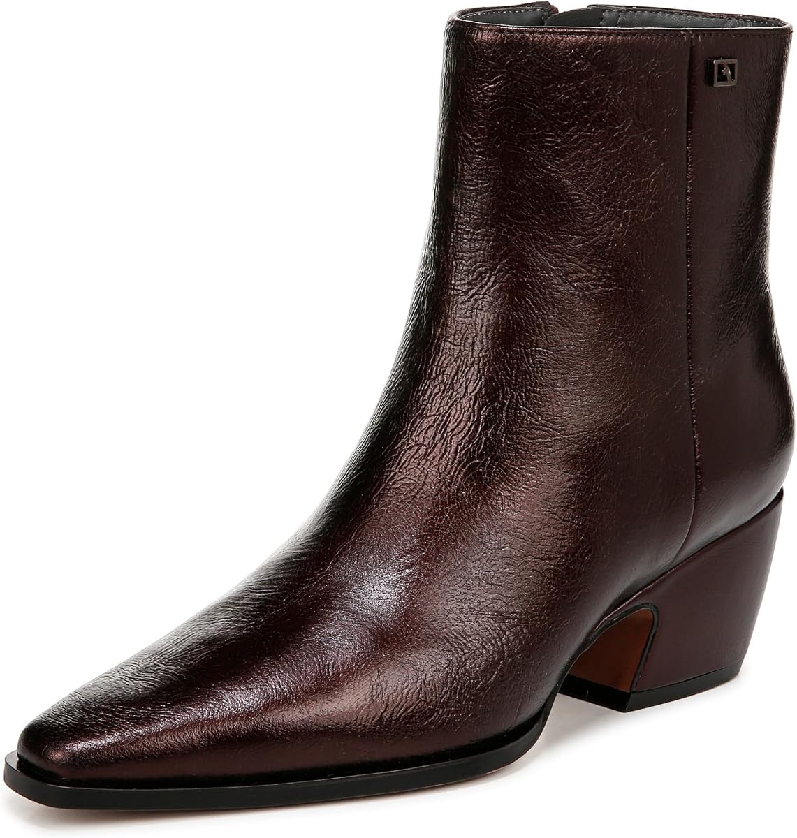 Franco Sarto Womens Vivian Western Ankle Boot Metallic Brown Leather 7 M