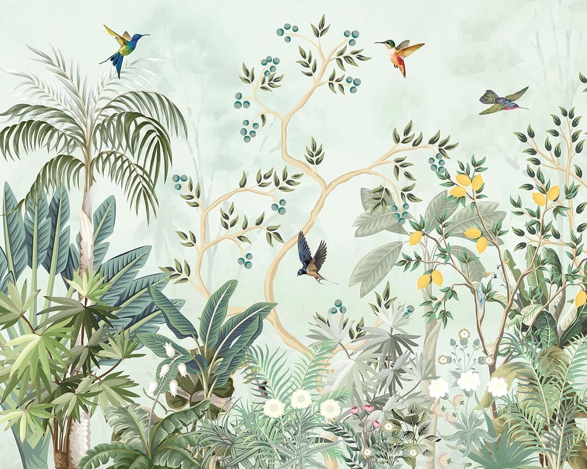 Lemon Tree Forest Green Wall Mural, MUR372M