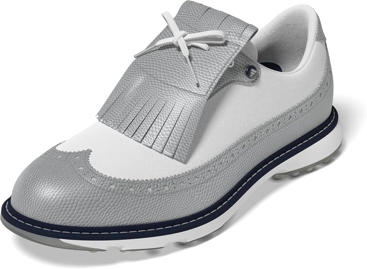 adidas Women's MC Zoysia Spikeless Shoes, Silver Metallic/Footwear White/Collegiate Navy, 5