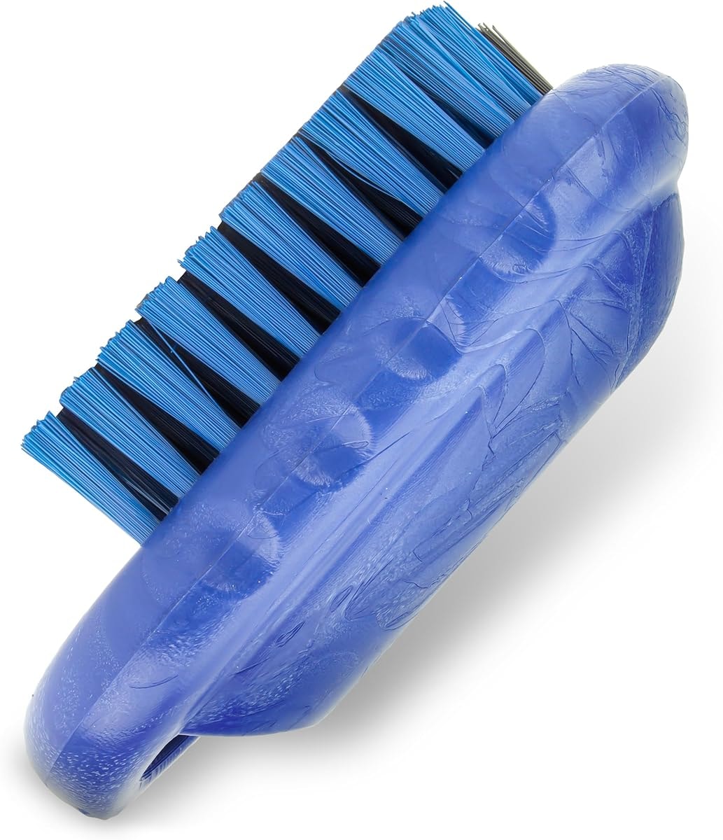SPARTA 5 Inch Hand and Nail Brush with Stiff Center Bristles, Soft Outer Bristles, Larger Polypropylene Body, Color Coded Scrub Brush for Commercial Foodservice Use, Blue, Pack of 12