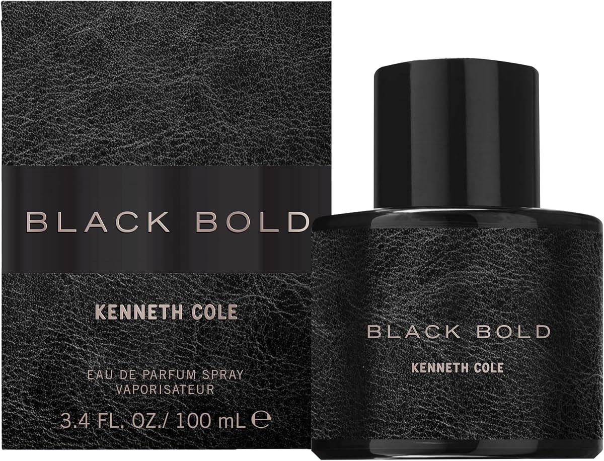 Kenneth Cole Black Bold Eau de Parfum Cologne for Men, 3.4 Fl Oz