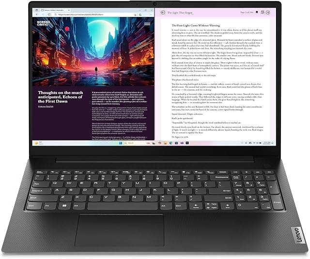 Lenovo V15 Gen 4 - Business Laptop - AMD Ryzen 5 7430U - 15.6" FHD Display - 8GB RAM - 512GB SSD Storage - Integrated AMD Radeon™ Graphics - Webcam Privacy Shutter - Business Black