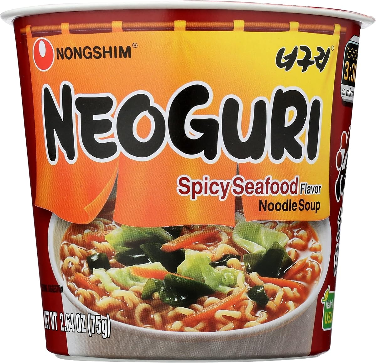 Nong Shim Soup Cup Noodle Neoguri, 2.64 oz